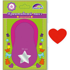 Панч-дырокол одинарный 38 мм "Сердечко" Феникс+