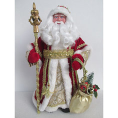 Новогодняя фигурка Дед Мороз в красном костюме из пластика и ткани Magic Time