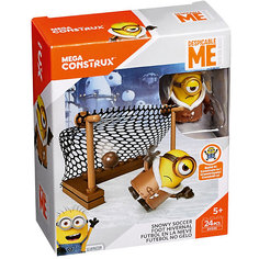 Конструктор Mattel Mega Construx "Миньоны" Снежный футбол, 24 детали