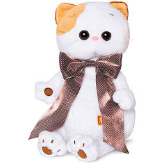 Мягкая игрушка Budi Basa Кошка Ли-Ли с атласным коричневым бантом, 24 см