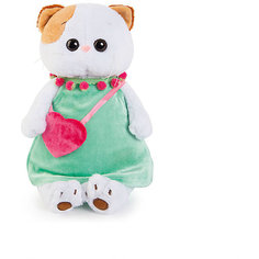 Мягкая игрушка Budi Basa Кошка Ли-Ли в мятном платье с розовой сумочкой, 24 см
