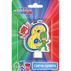 Свеча для торта Росмэн "Герои в масках. Свеча-цифра 8"