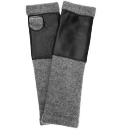 Перчатки из натуральной кожи и текстиля Eleganzza