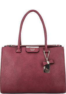 Бордовая сумка с двумя отделами Guess