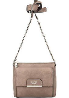 Бежевая сумка через плечо с карманом Guess