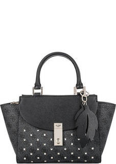 Серая сумка с металлическим декором Guess