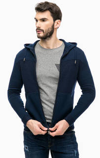 Синий кардиган с капюшоном Guess