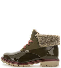 Ботинки из нубука с частичным лаковым покрытием Caterpillar