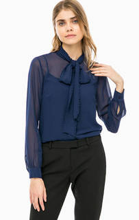 Синяя блуза на пуговицах с топом Michael Michael Kors