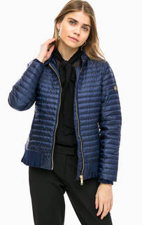 Синий стеганый пуховик с карманами Michael Michael Kors