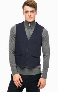 Синий классический жилет Lagerfeld