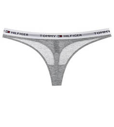 Серые хлопковые трусы-стринги Tommy Hilfiger