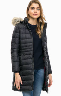 Удлиненный пуховик с капюшоном Hilfiger Denim