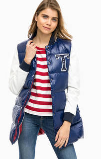 Удлиненный пуховик на кнопках Hilfiger Denim