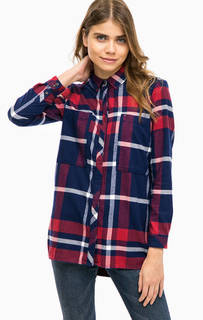 Хлопковая рубашка в клетку с карманом Hilfiger Denim