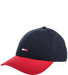 Двухцветная хлопковая бейсболка Hilfiger Denim