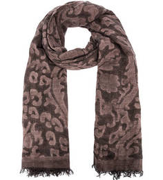 Коричневый хлопковый палантин Eleganzza