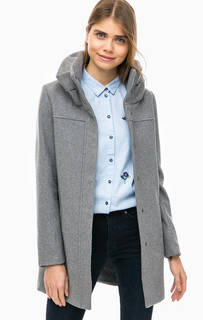 Серое трикотажное пальто на кнопках Tom Tailor Denim