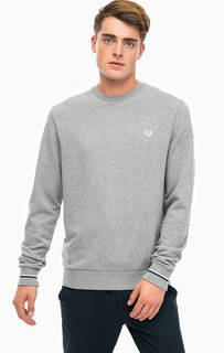 Серый хлопковый свитшот Fred Perry