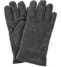 Серые перчатки с подкладкой Gant