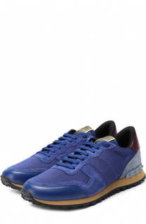 Комбинированные кроссовки Rockrunner с контрастной отделкой Valentino