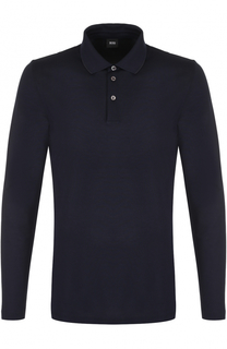 Хлопковое поло с длинными рукавами BOSS