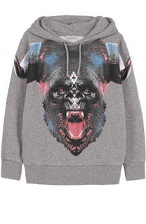 Хлопковая толстовка с принтом и капюшоном Marcelo Burlon Kids of Milan