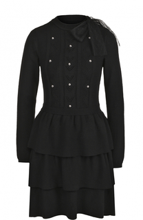 Приталенное мини-платье с оборками и бантом REDVALENTINO