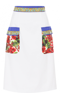 Юбка с контрастными карманами и поясом Dolce &amp; Gabbana