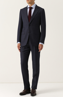 Шерстяной костюм с пиджаком на двух пуговицах Ermenegildo Zegna