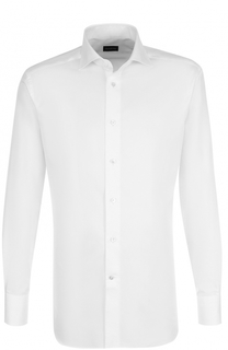 Хлопковая сорочка с воротником кент Ermenegildo Zegna