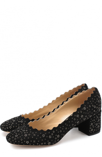 Замшевые туфли Lauren с кристаллами Chloé