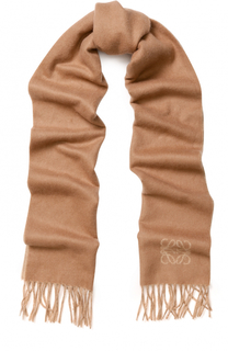 Шерстяной шарф с бахромой Loewe
