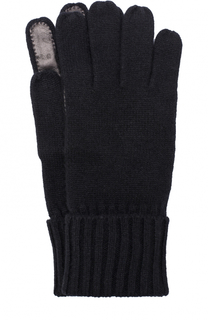 Кашемировые перчатки с кожаной отделкой Inverni