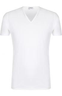 Хлопковая футболка с V-образным вырезом Zimmerli