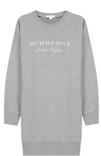 Платье джерси с принтом Burberry