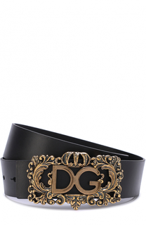 Кожаный ремень с фактурной пряжкой Dolce &amp; Gabbana