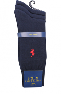Комплект из трех хлопковых носков Polo Ralph Lauren