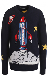 Шерстяной пуловер с принтом Dolce &amp; Gabbana