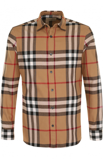 Хлопковая рубашка в клетку Burberry