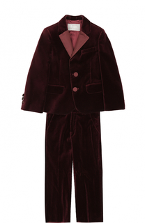 Хлопковый костюм с однобортным пиджаком Il Gufo