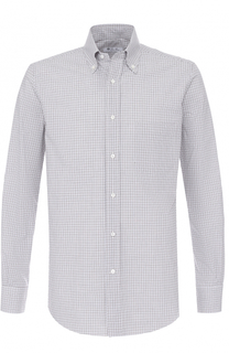 Хлопковая рубашка с воротником button down Loro Piana