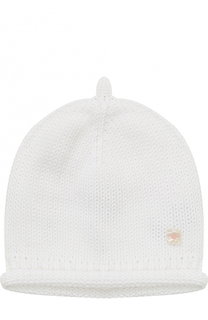 Хлопковая шапка фактурной вязки Armani Junior