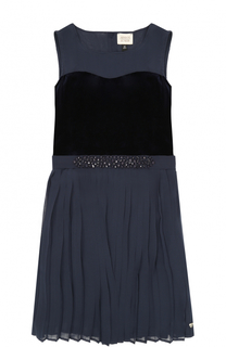 Платье с декорированным поясом Armani Junior