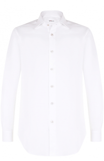 Хлопковая сорочка с воротником кент Kiton