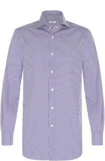 Хлопковая сорочка с воротником акула Kiton