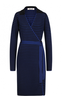 Вязаное платье с запахом и поясом Diane Von Furstenberg