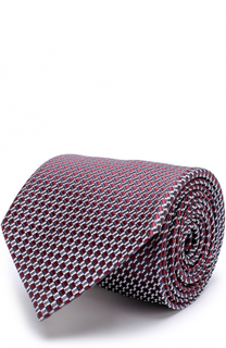 Шелковый галстук с узором Ermenegildo Zegna