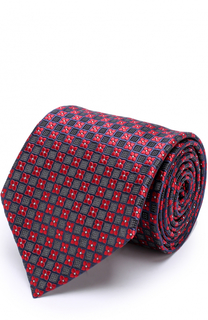 Шелковый галстук с узором Ermenegildo Zegna