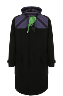 Пальто из смеси шерсти и кашемира с капюшоном и платком J.W. Anderson